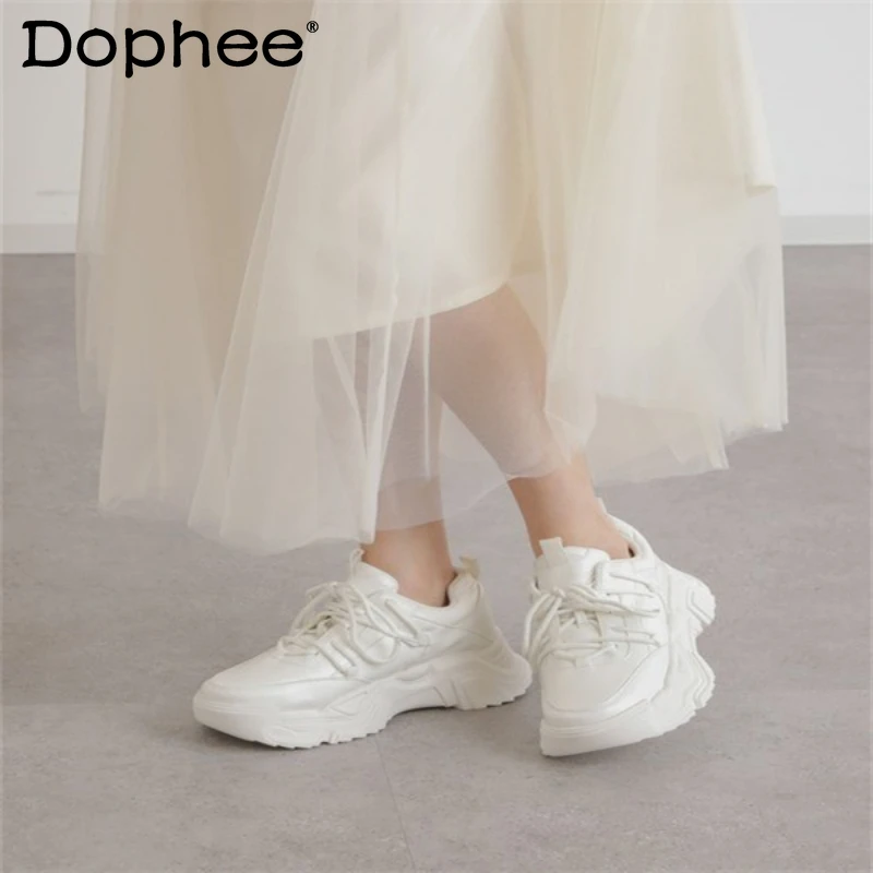 

Japanese Classic Simple Sports Shoes Womens Spring and Autumn Fashion Casual All-Match Sneakers Ladies Platform Shoes 2024