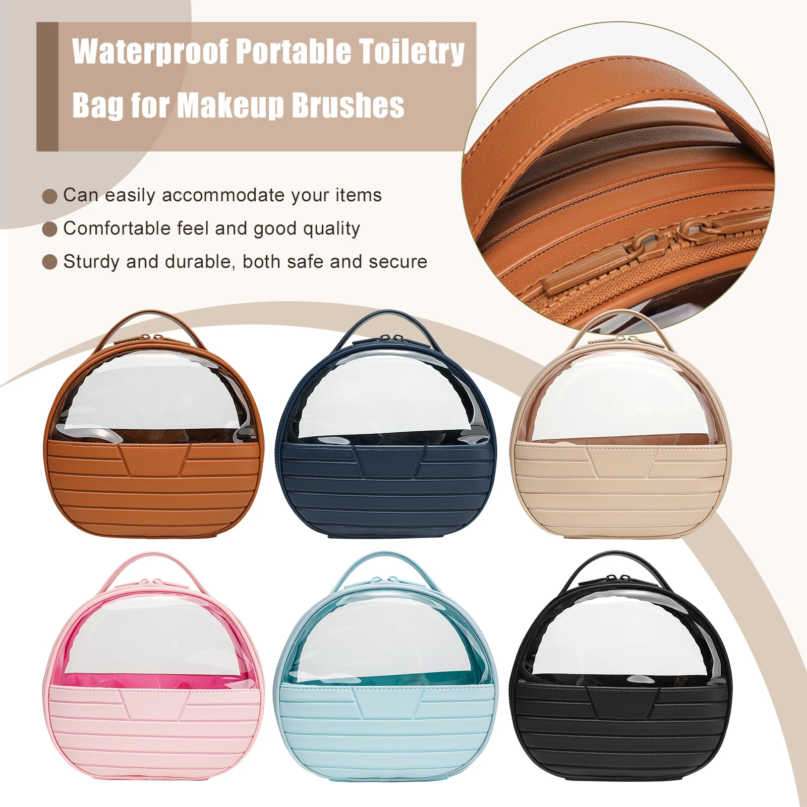 

Портативные косметички большой вместимости, сумка для хранения косметики из ПВХ, контейнер для хранения кистей для макияжа, для ванной комнаты, туалетного столика, дома