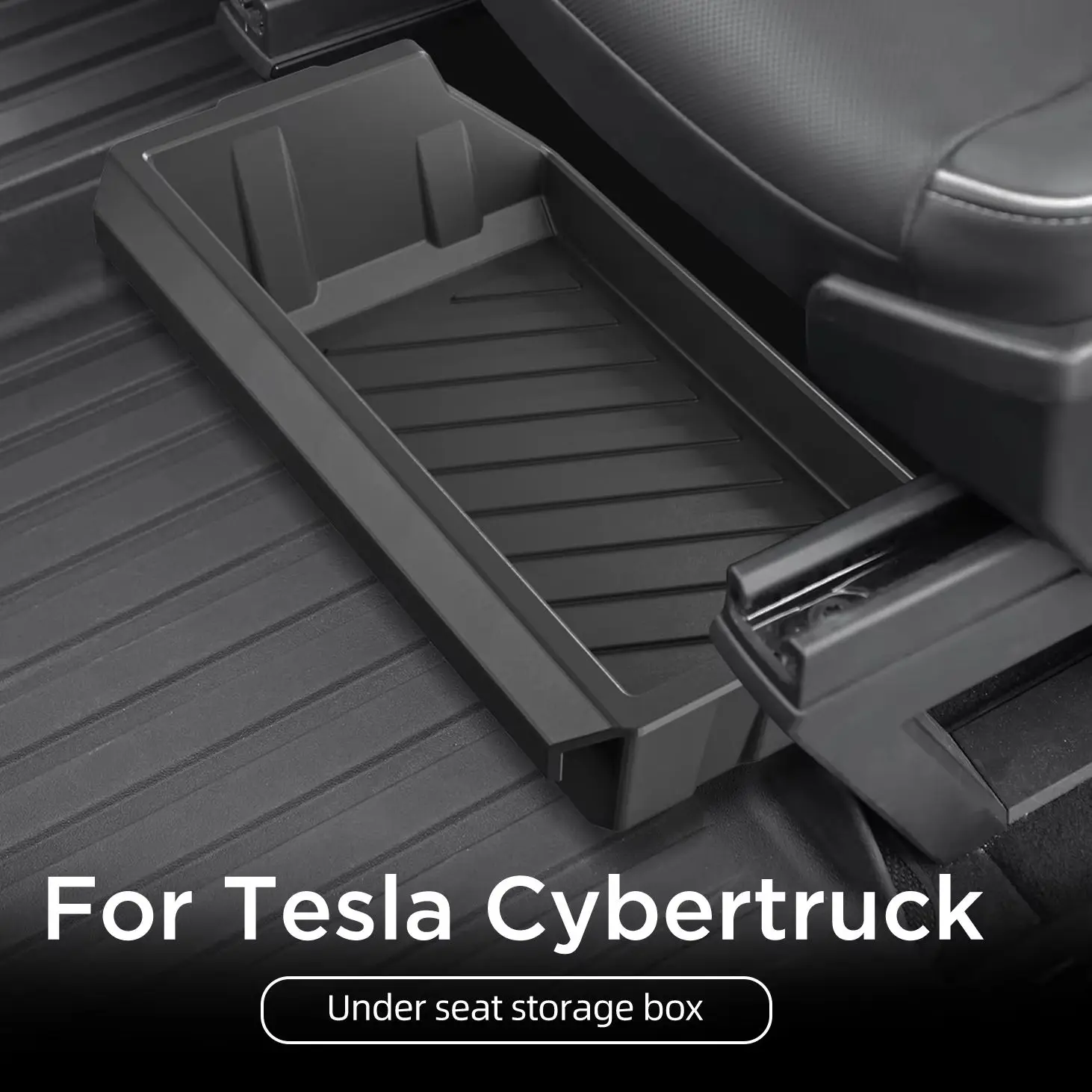 

Для Tesla Cybertruck 2024 2025 нижний чехол на переднее сиденье под сиденьем, ящик для хранения автомобильных аксессуаров, тип ящика, органайзер для уборки