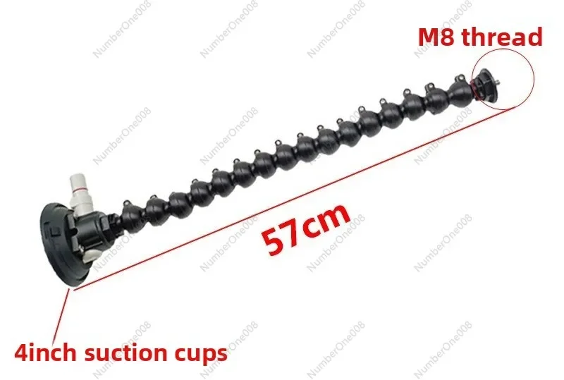 4 Inch Suction Cup Black Straight Arm Bracket Car Dent Repair Tool Detection Light Mount