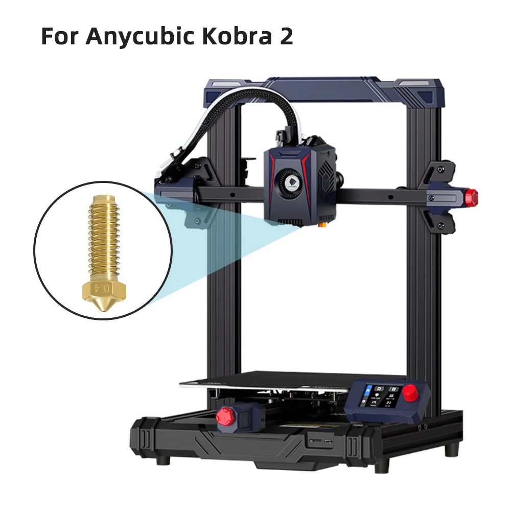 BIGTREETECH Threaded Nozzle Brass High Flow 0.2 0.4 0.6 0.8 1.0mm Upgrade For 1.75 Filament Anycubic Kobra 2 Hotend Extruder