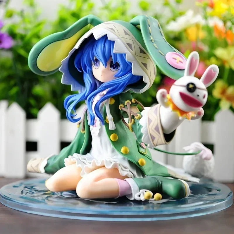 New Arrived Date A Live Anime Figure Himekawa Yoshino Model Doll  Kneeling Green Rabbit Action Figure Collectible Toy Xmas Gifts