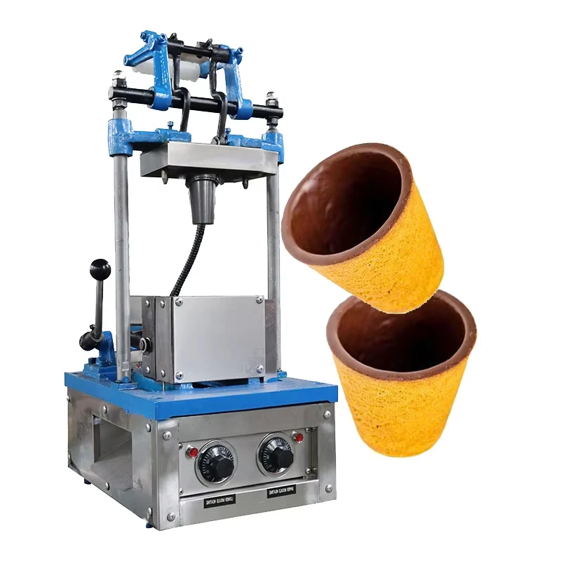 Customize Automatic Edible Coffee Cup Machine Ice Cream Sugar Cone Make Machine Snack Waffle Cone Maker