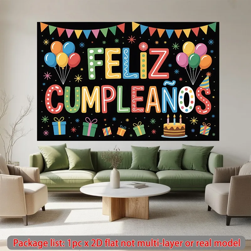 Feliz Cumpleaños Spanisches Geburtstagsparty-Thema Baby-Shower Erwachsenen-Hintergrundbanner Rosa Gold Ballondekorationen Fotografie-Requisite – Detail 5