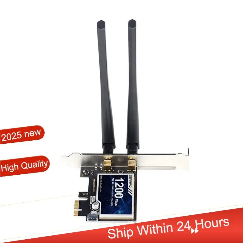 AC18(Guaranteed) 1200M Wifi5 Wireless Network Card 4.2 Bluetooth 2.4G+5G Dual Band Desktop Built-In PCI-E WIFI Multi-Function Re