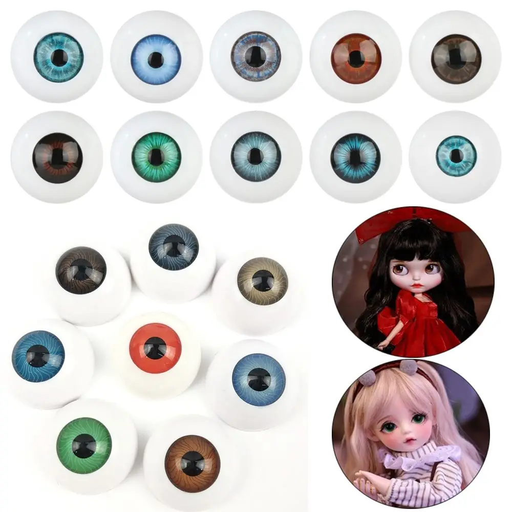 1pair 24mm 30mm Doll Acrylic Eyes Doll Eyeball For BJD Doll Making Crafts DIY Eyes Accessories Safety Doll Animals Parts