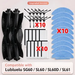 Robô Vacuum Main Side Brush Mop, Substituição do Filtro HEPA, Peças De Reposição Acessórios, Compatível para Lubluelu SG60, SL60, SL60D, SL61
