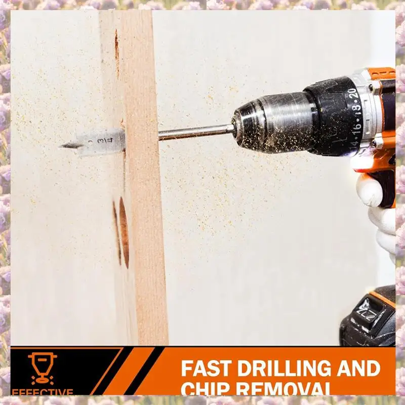 

-FTGT 13X Spade Drill Bit Sets,Alloy Steel Paddle Flat Bit With Quick Change Shank, Flat Wood Hole Cutter 1/4Inch To 1-1/2Inch D