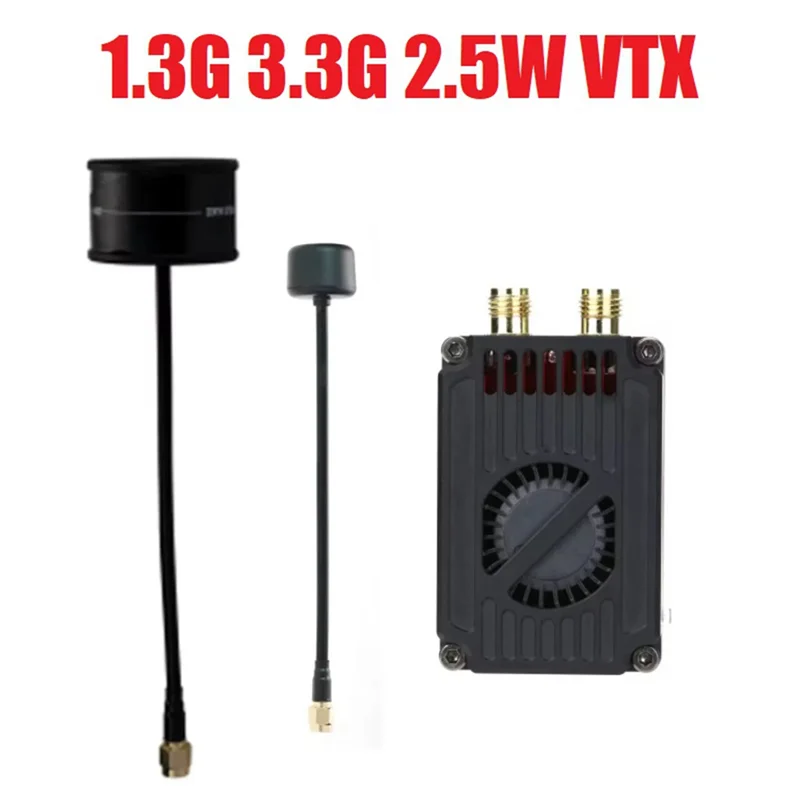

New-1.3G 3.3G 2.5W VTX Dual-Frequency Video Transmitter 7-30V High Power VTX For FPV Long Range RC Drone