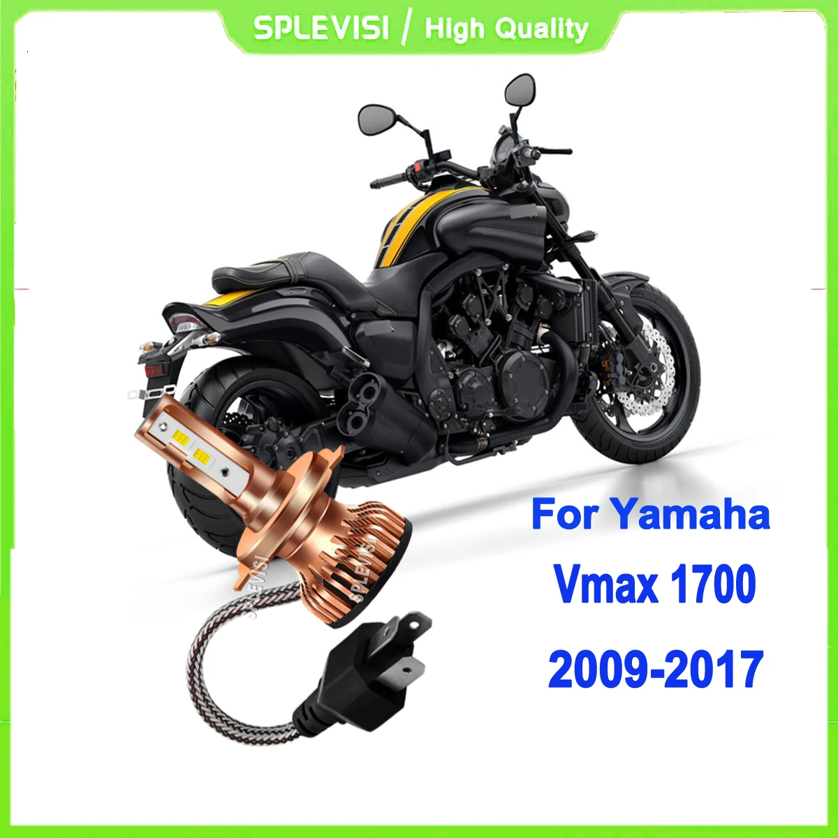 

LED H4 Motorcycle Bulb High/Low Beam- Factory-Perfect Safety Beam For Yamaha Vmax 1700 2009 2010 2011 2012 2013 2014 2015-2017