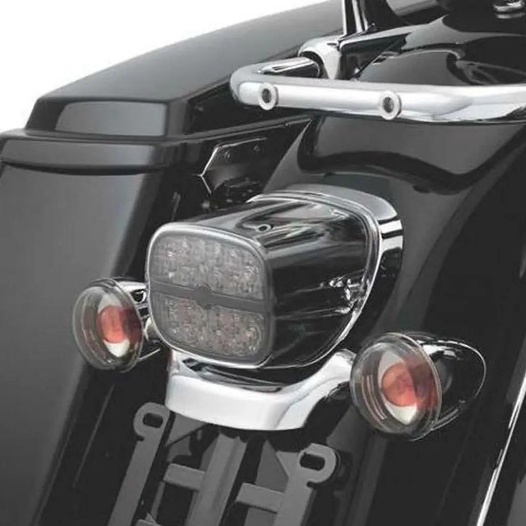 الذيل الفرامل LED ضوء دراجة نارية وقف مصباح لعدسة FLHRC واضحة #3
