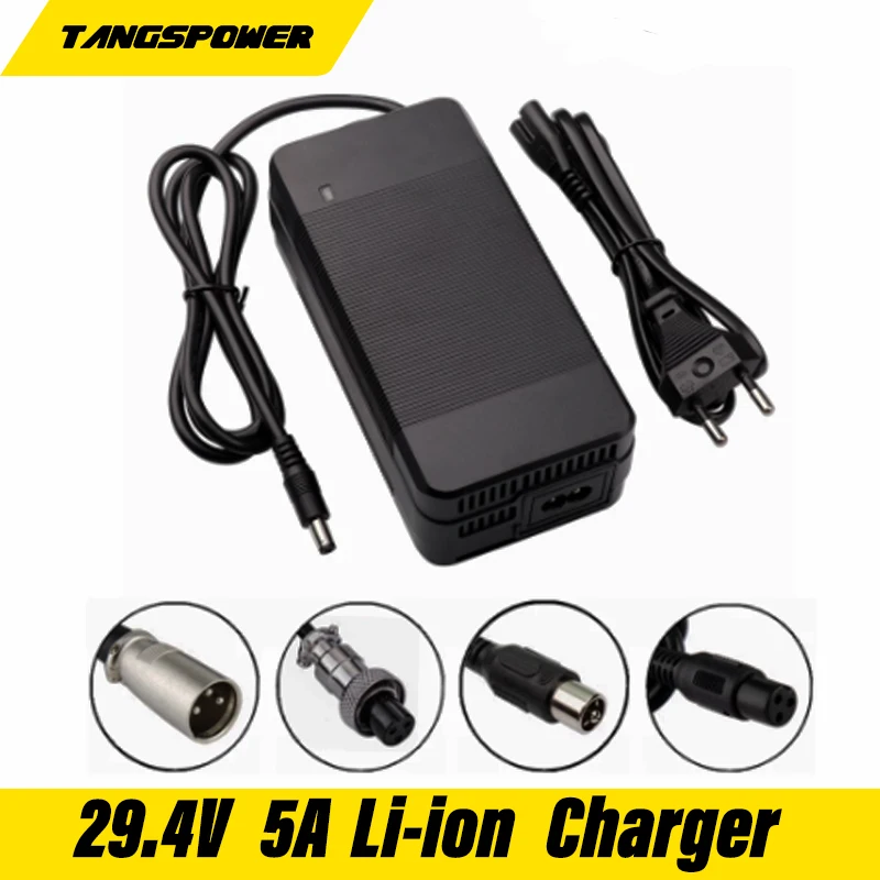 29.4V 5A Lithium Battery Charger 7S 24V 5A Li-ion Battery Pack Charger Power tool charger Fast charging