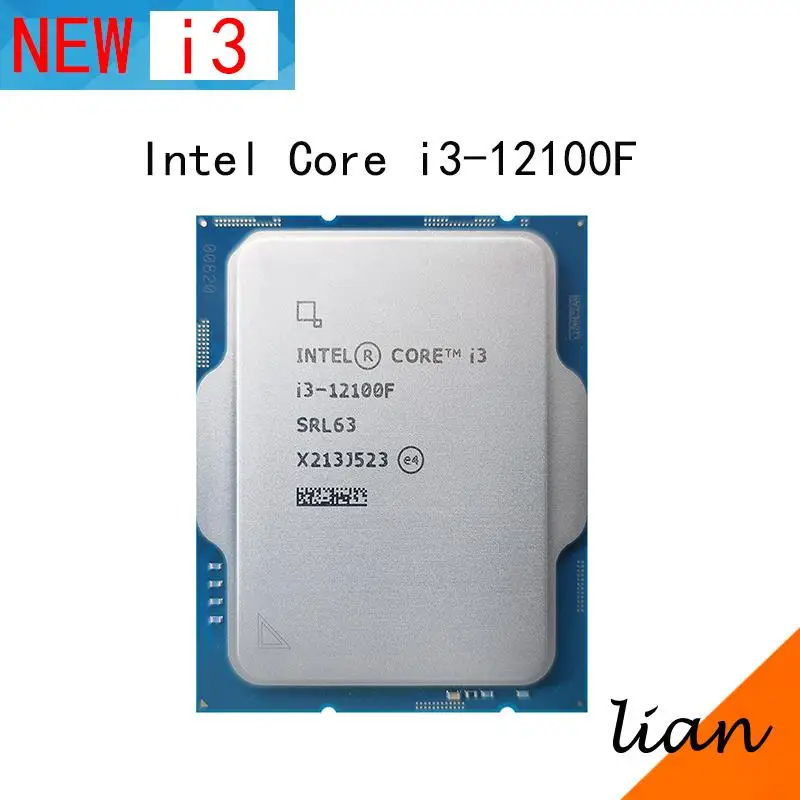 Top Intel Core i3-12100F i3 12100F 3.3GHz Quad-Core 8-Thread CPU Processor L3=12M 60W LGA 1700