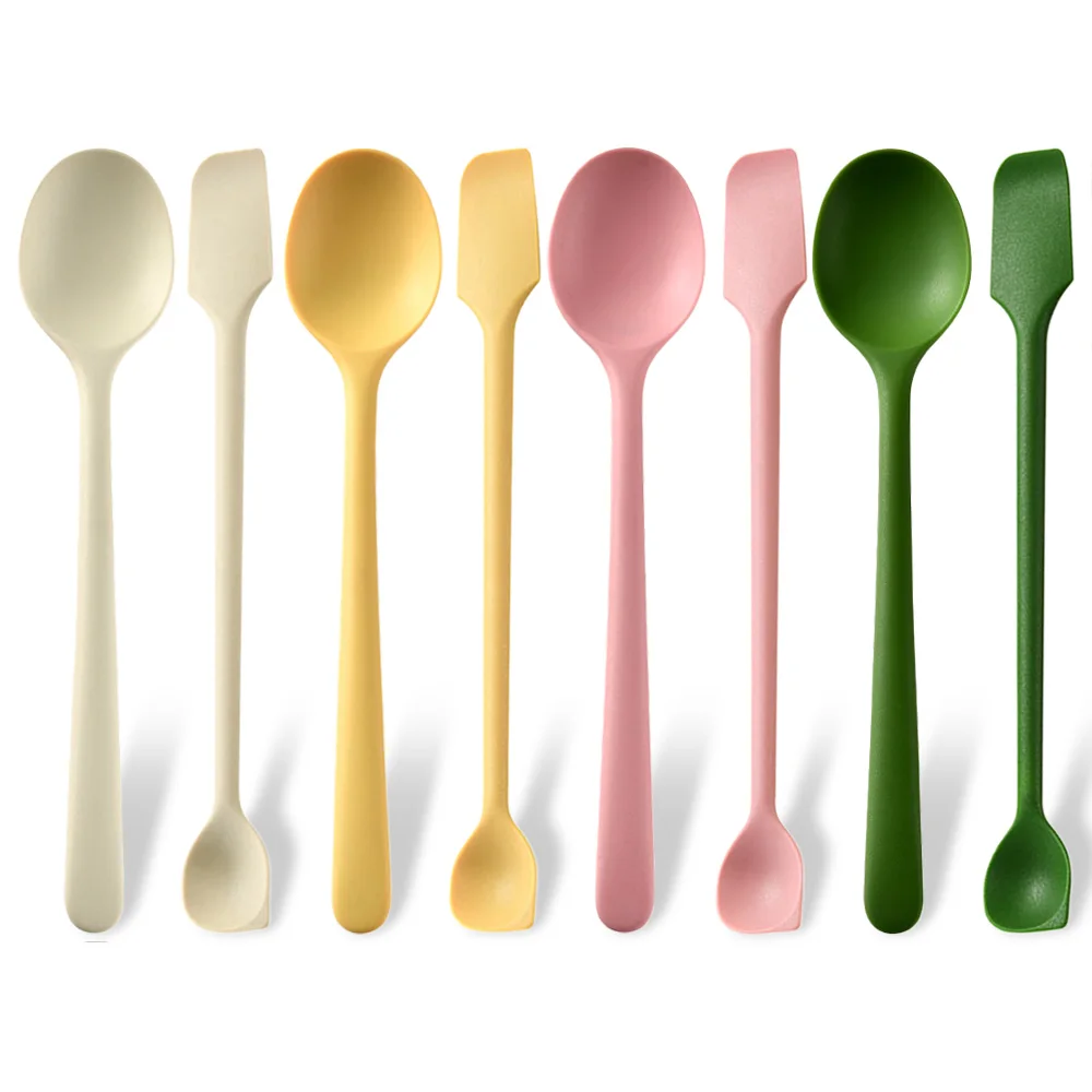 2Pcs Silikon Marmelade Löffel Schöpfkelle Suppe Löffel Ramen Nudeln Esslöffel Scoop Reis Salat Rühren Löffel Küche Teelöffel