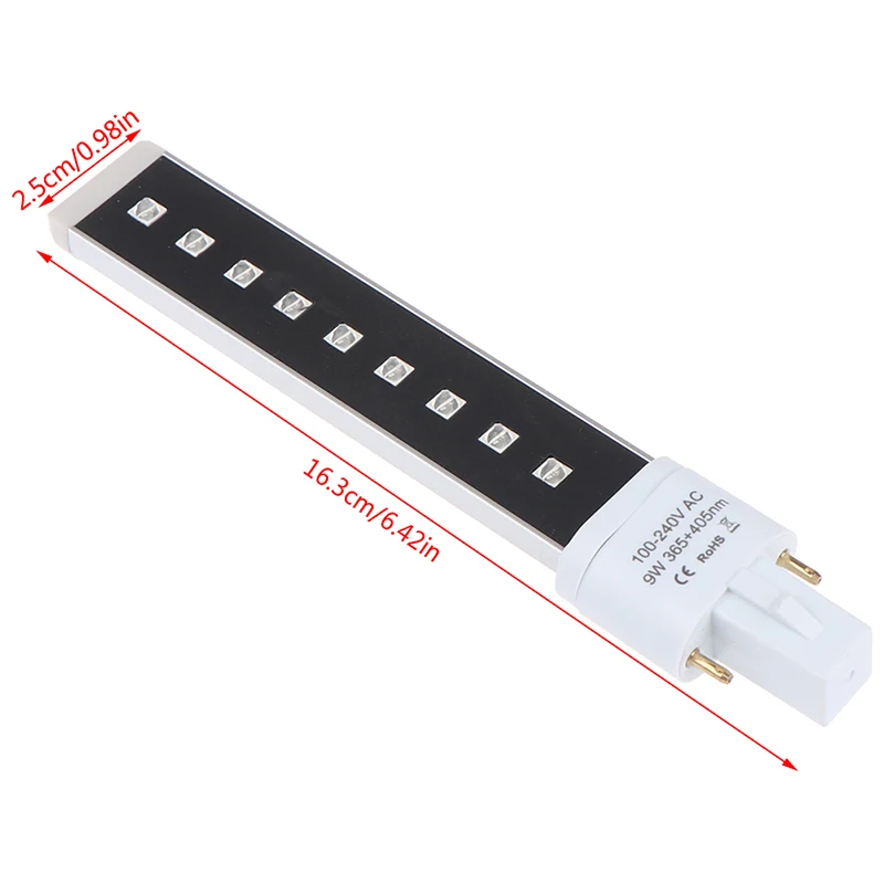 Heißer Verkauf 9W 9LEDS elektronische Phototherapie LED Lampe Glühbirne für Nail Art UV Gel Trockner