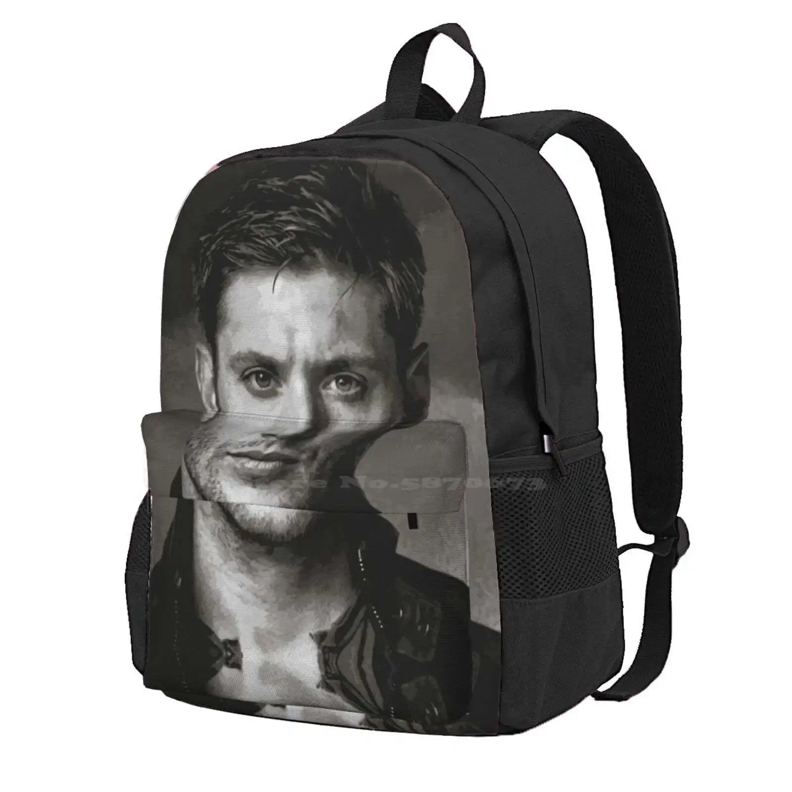 Portrait Of Dean Winchester Hot Sale Schoolbag Backpack Fashion Bags Jensen Ackles Portrait Of Dean Winchester Dean And Sam