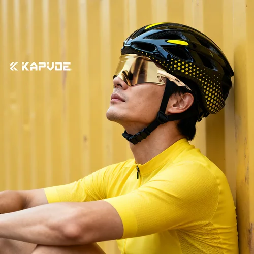 Imagen 2 del producto KAPVOE gafas de ciclismo MTB gafas de motocicleta a prueba de viento hombres mujeres triatlón deportes correr gafas de sol para bicicleta de montaña
