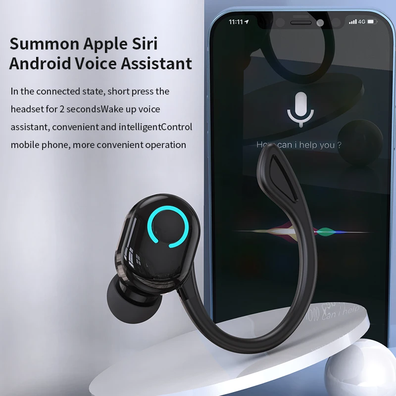 سماعات بلوتوث صغير سماعات يدوي سماعة أذن لاسلكية محرك الأعمال دعوة واقي أذن رياضي سماعة لجميع الهواتف