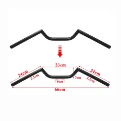Retro Motorcycle Handlebar 22mm 7/8'' Type M Motorbike Handle Bar for Honda CG125 WY125 CN125 Scooter Cafe Racer Chopper Touring