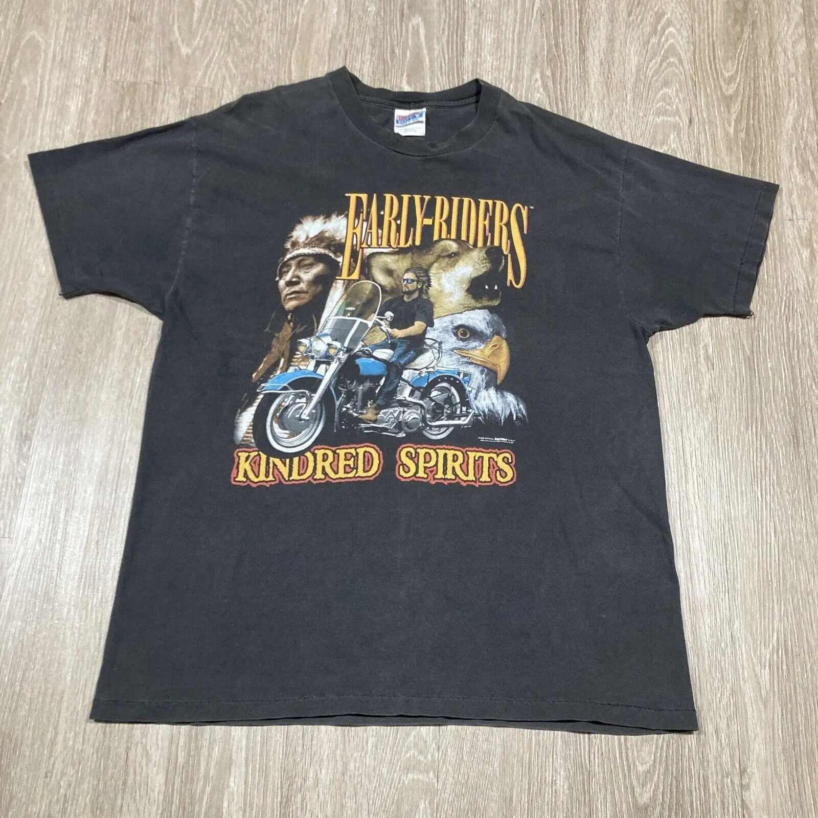 Biker Shirt L Vintage 90s Y2k Easyriders Early-Riders Chopper Motorcycle Tee