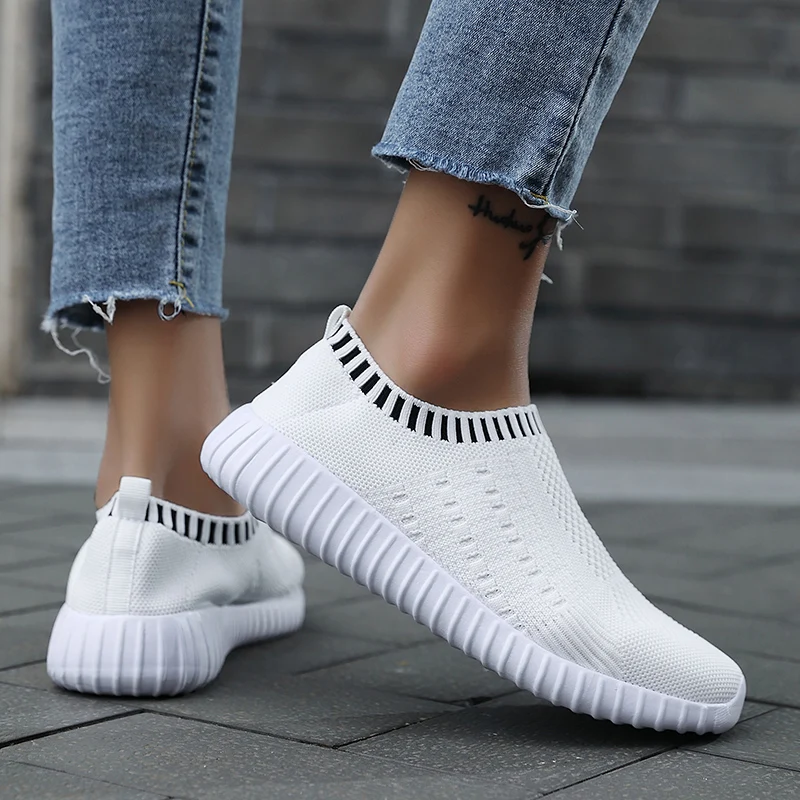 Nieuwe Dames Mesh Casual Luie Schoenen Witte Laag Uitgesneden Sneakers Comfortabele En Ademende Hardloopschoenen Snel Droog Zapatillas Mujer