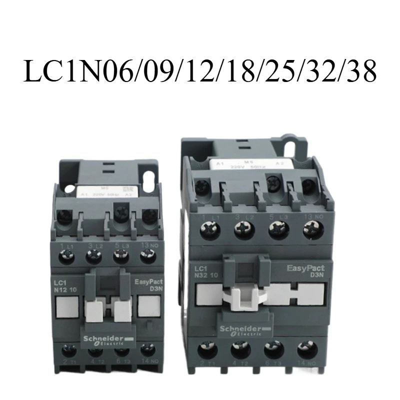 

Schneider Electric TVS D3N Series LC1N AC Contactor New Original LC1N06/09/12/18/25/32/38 NO/NC Voltage 220V 380V 110V 24V 36V