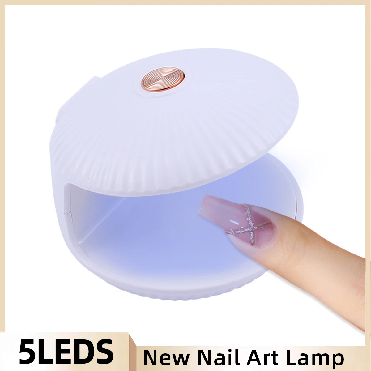 Mini Portable Shell Nail Lamp Machine White USB Cable Phototherapy Lights Single Finger UV LED Nail Dryer Nails Art Tools