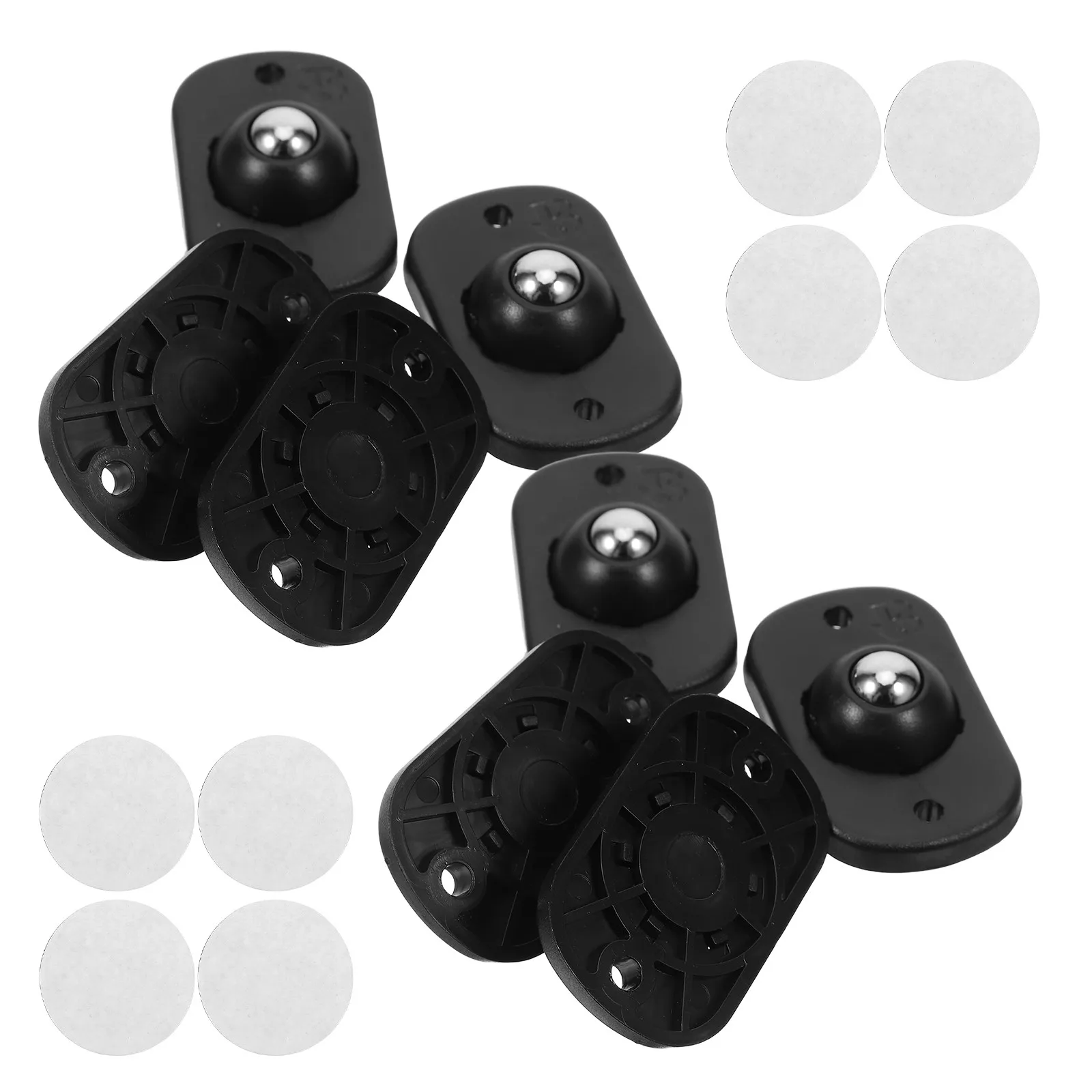 8Pcs Silent Adhesive Furniture Casters Mini Swivel Wheels Heavy Duty Roller 360 Degree Rolling Appliance Wheels for Home Storage