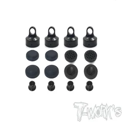 Original T works TO-274-M Black Hard Coated 7075-T6 Alum Diaphragm Shock Cap ( For Mugen MBX8/7R/7/MBX8 ECO/Mugen MBX8R  Rc part