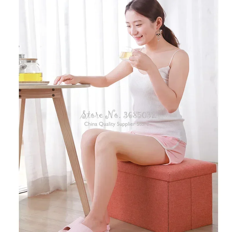 Multipurpose Sofa Storage Box Home Foot Stool Ottoman Multicolor Furniture Space-Saving Organizer 25/47L Capacity
