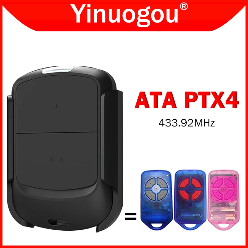 ATA PTX4 SecuraCode PTX-4 Garage Door Remote Control 433.92MHz Rolling Code Remote Control Garage Door Opener  / With Clip