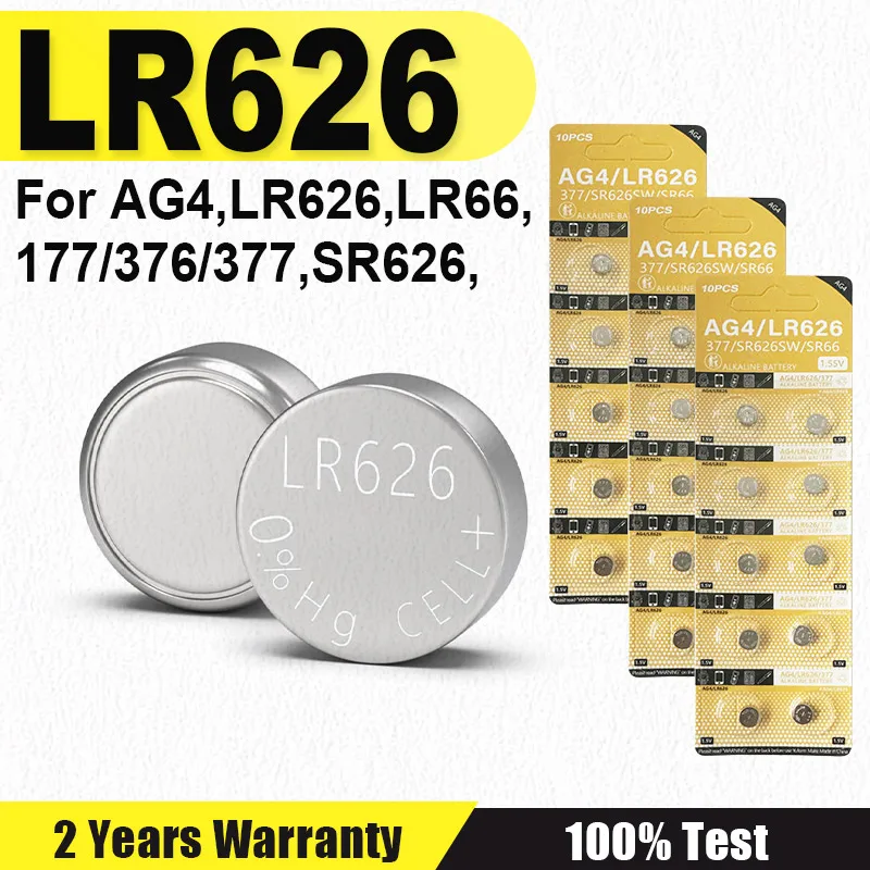 5-50Pcs High Capacity SR626SW AG4 alkaline Battery LR626 377A V377 1.5V Watch Button Cell Batteries for Mini Flashlight Toy