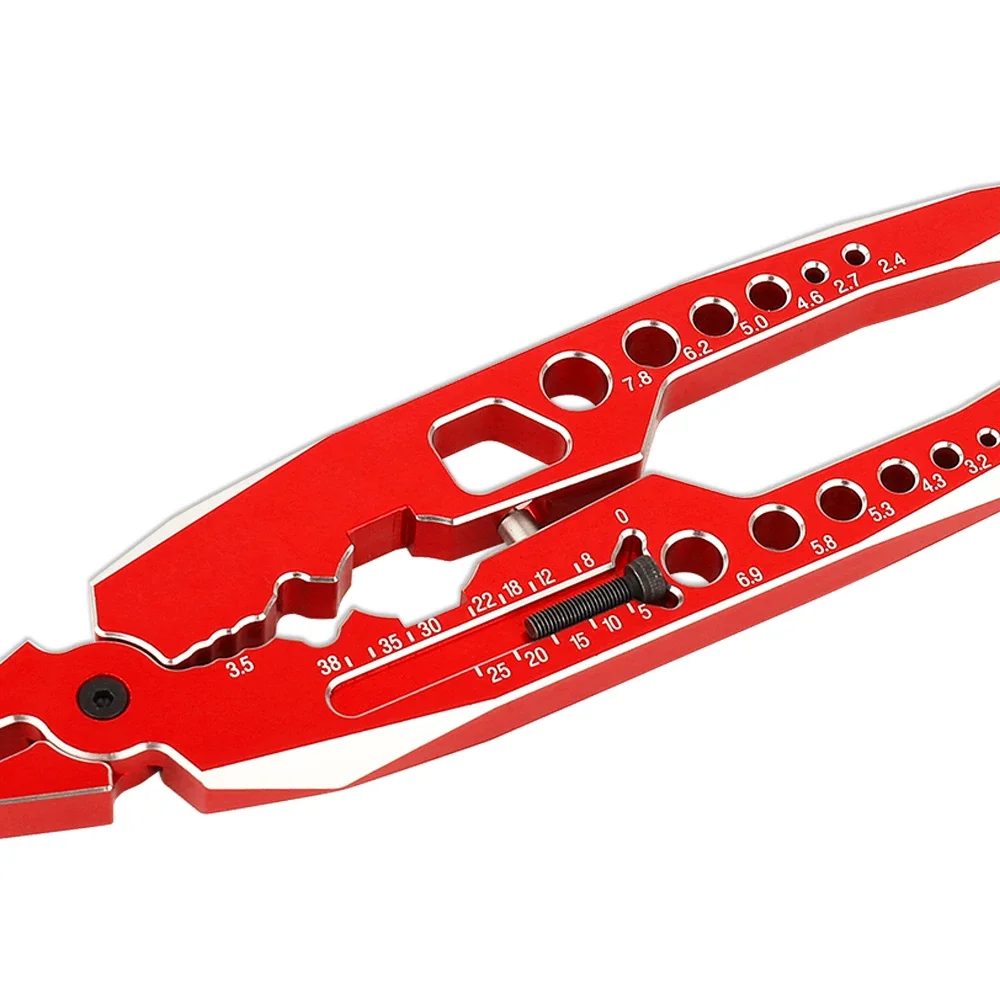 1PC RC Multi‑Function Shock Pliers Aluminum Alloy Hand Repair Tool For RC Car Truck Buggy Crawler Hobby Maintenance Black Red