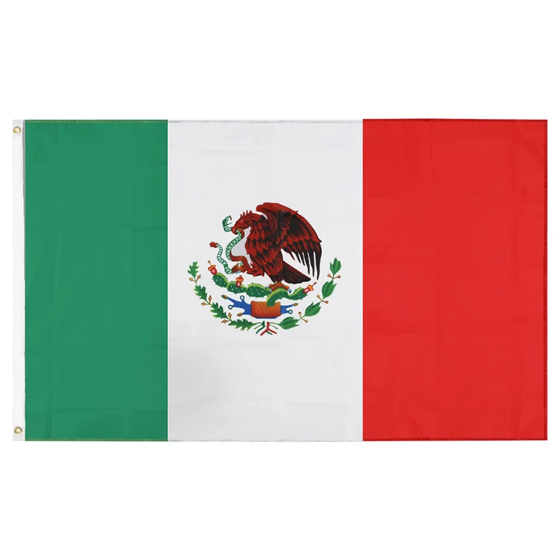 90X150cm Mexico National flag  Hanging Printed red white green Mex Mx Mexican National Flags Mexicanos Banner For Decoration