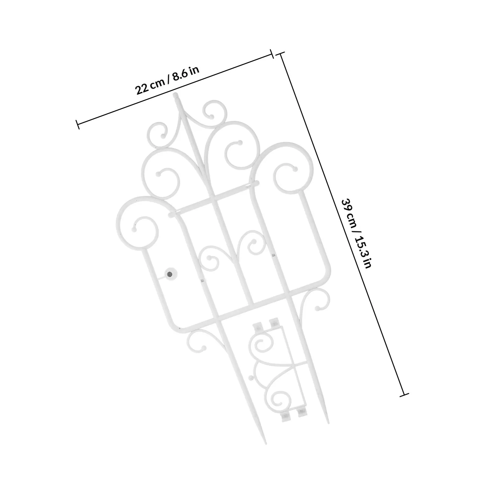 2pcs Plastic Garden Edging Fence Panels for Flower Beds, Patio, Balcony, Outdoor Border & Pet Barrier