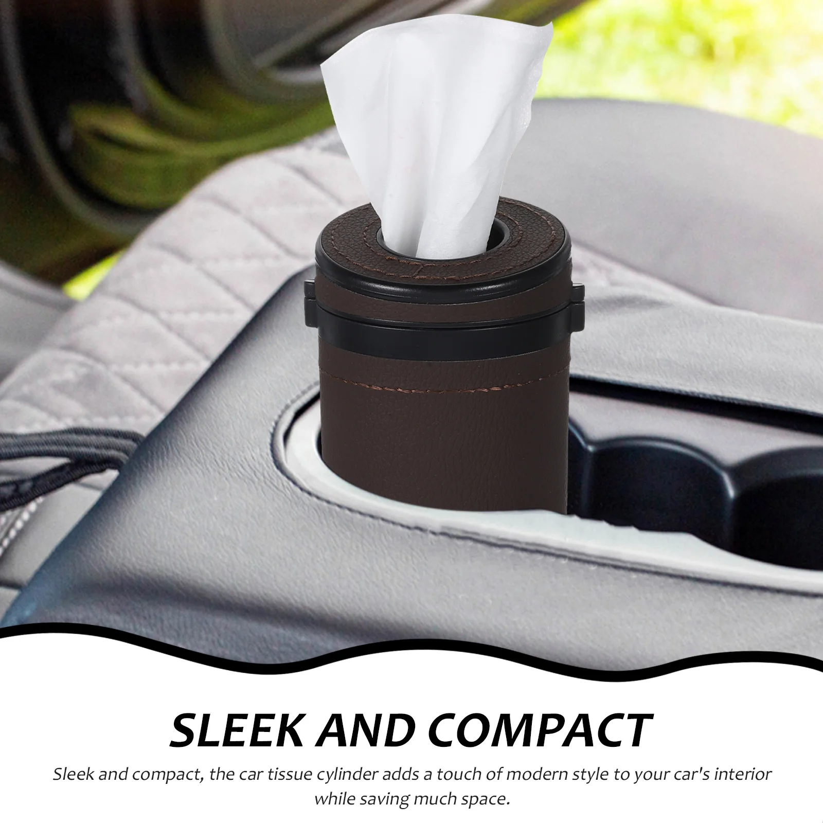 

Box Cylinder Holder For Cup Holder Car Interior Accessory Emergency Window Break Tool Car Tissue Dispenser Round Tissue