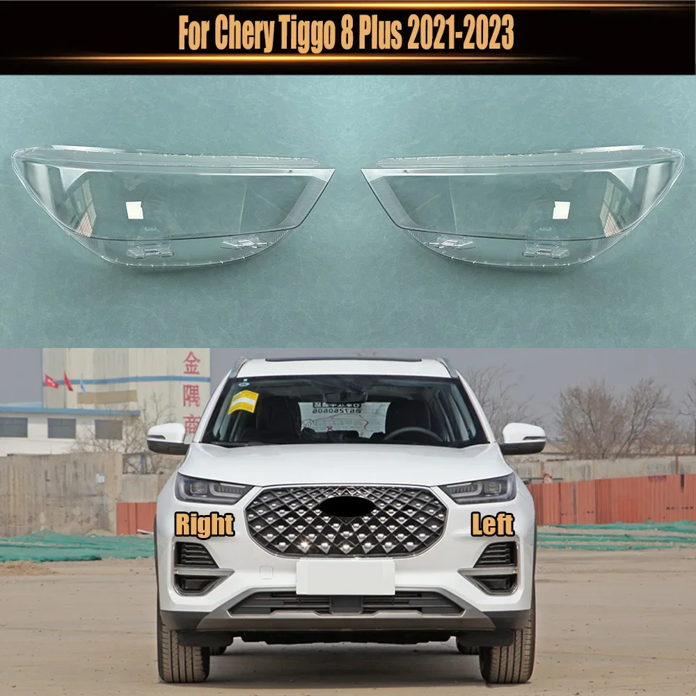 For Chery Tiggo 8 Plus 2021 2022 2023 Car Accessories Headlamp Transparent Cover Lampshade Headlight Shell Lens Plexiglass