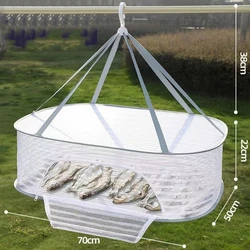 70*50cm Foldable Drying Fishing Vegetable Fish Net Hanging Drying Rack Net 1-3 Layer Clothing Drying Storage Rack Drying Net