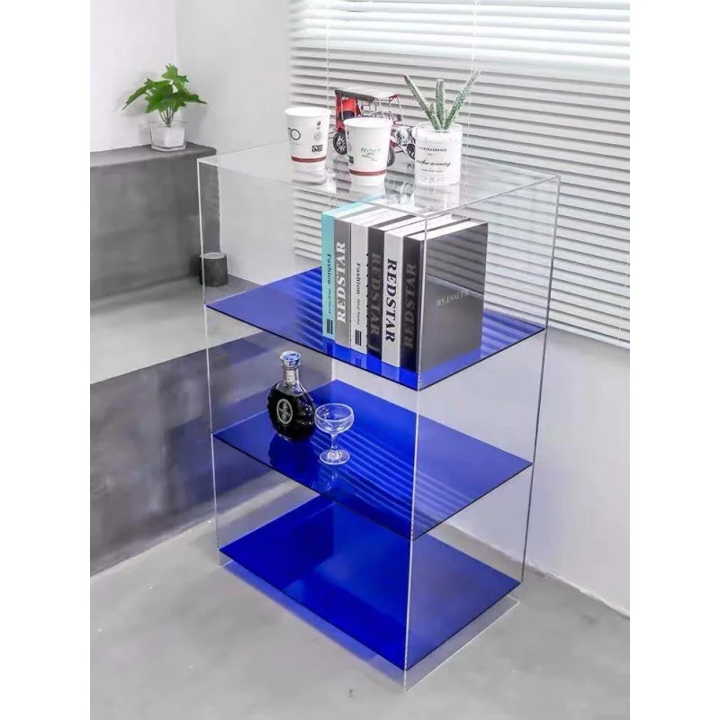 custom.Multi Tiers and Compartments Supermarket Acrylic Floor Standing Retail Showcase Display Storage Books Shelf Rack