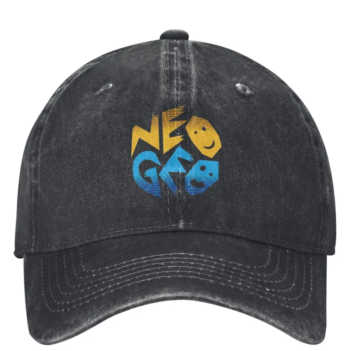 Джинсовая бейсболка Neo Geo с логотипом, Беговая Кепка в стиле ретро, Беговая Кепка хиппи, Кепка для отца, летняя забавная Мужская Бейсболка унисекс y2k с солнцезащитным козырьком