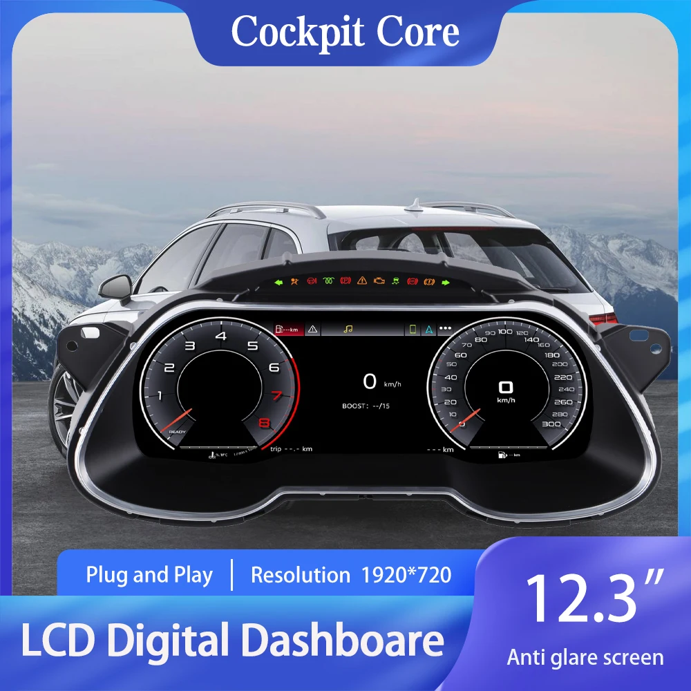

12.3-inch HD screen for Audi A4 2013-2016 speedometer, Dashboard cluster, plug and play,virtual cockpit