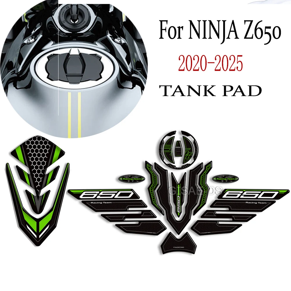 For Kawasaki Ninja Z650 Z 650 2020 - 2025 Motorcycle 3D Fuel Tank Pad Sticker Gas Cap Decals Waterproof Decal Accessories New
