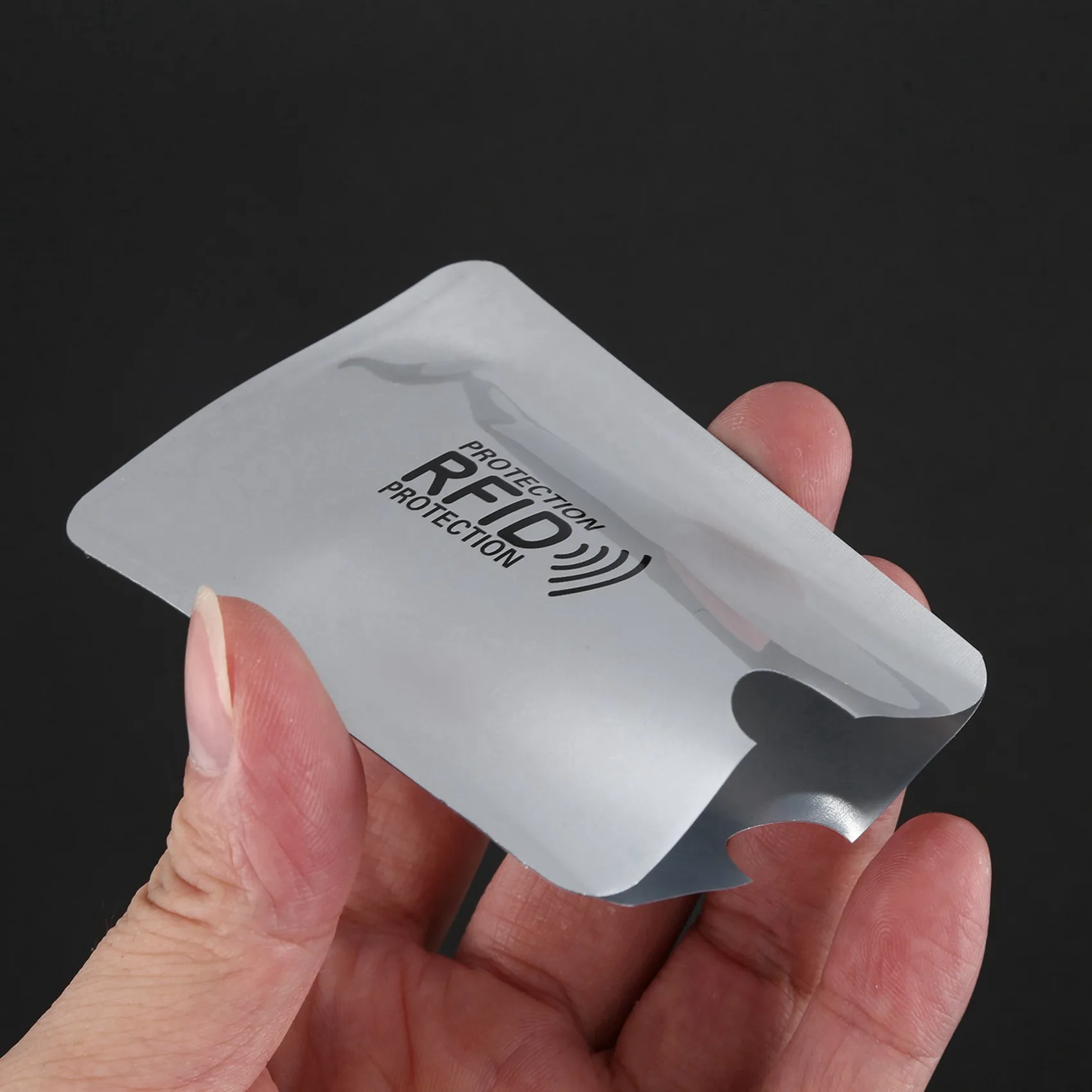 20 шт., алюминиевая фольга, защита от размагничивания, RFID-экранирующая сумка, NFC, противоугонная щетка для кредитных карт, защита для удостоверения личности-ABJU