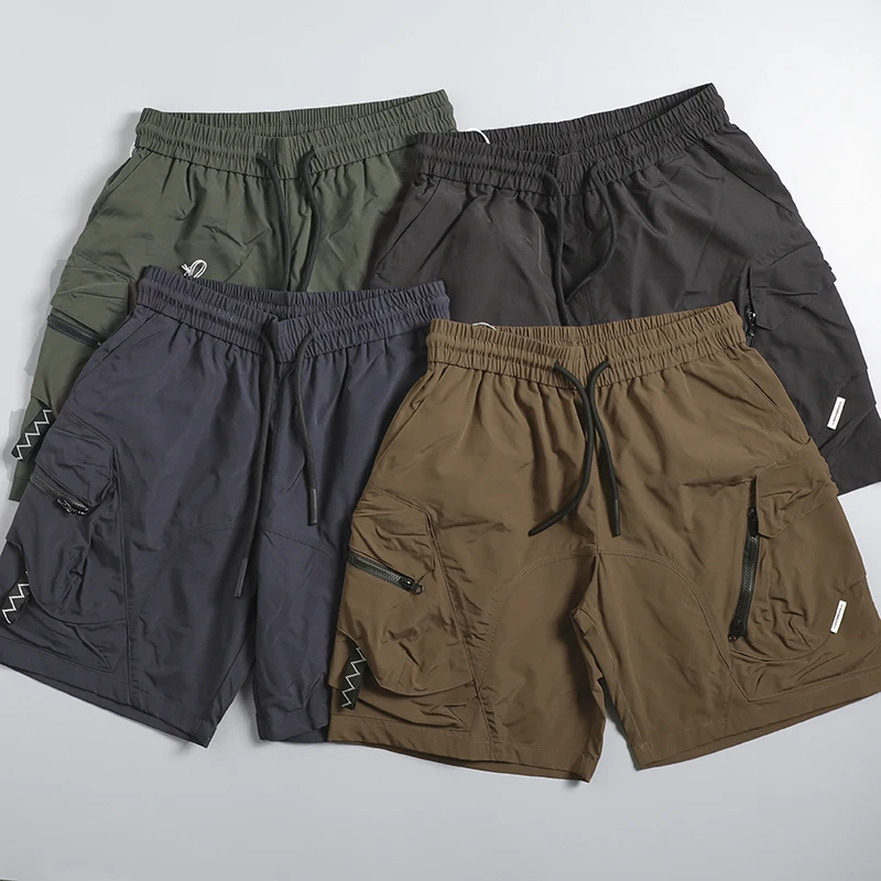

Мужские летние функциональные водонепроницаемые быстросохнущие рабочие шорты свободного кроя с множеством карманов, укороченные, для активного отдыха, в уличном стиле