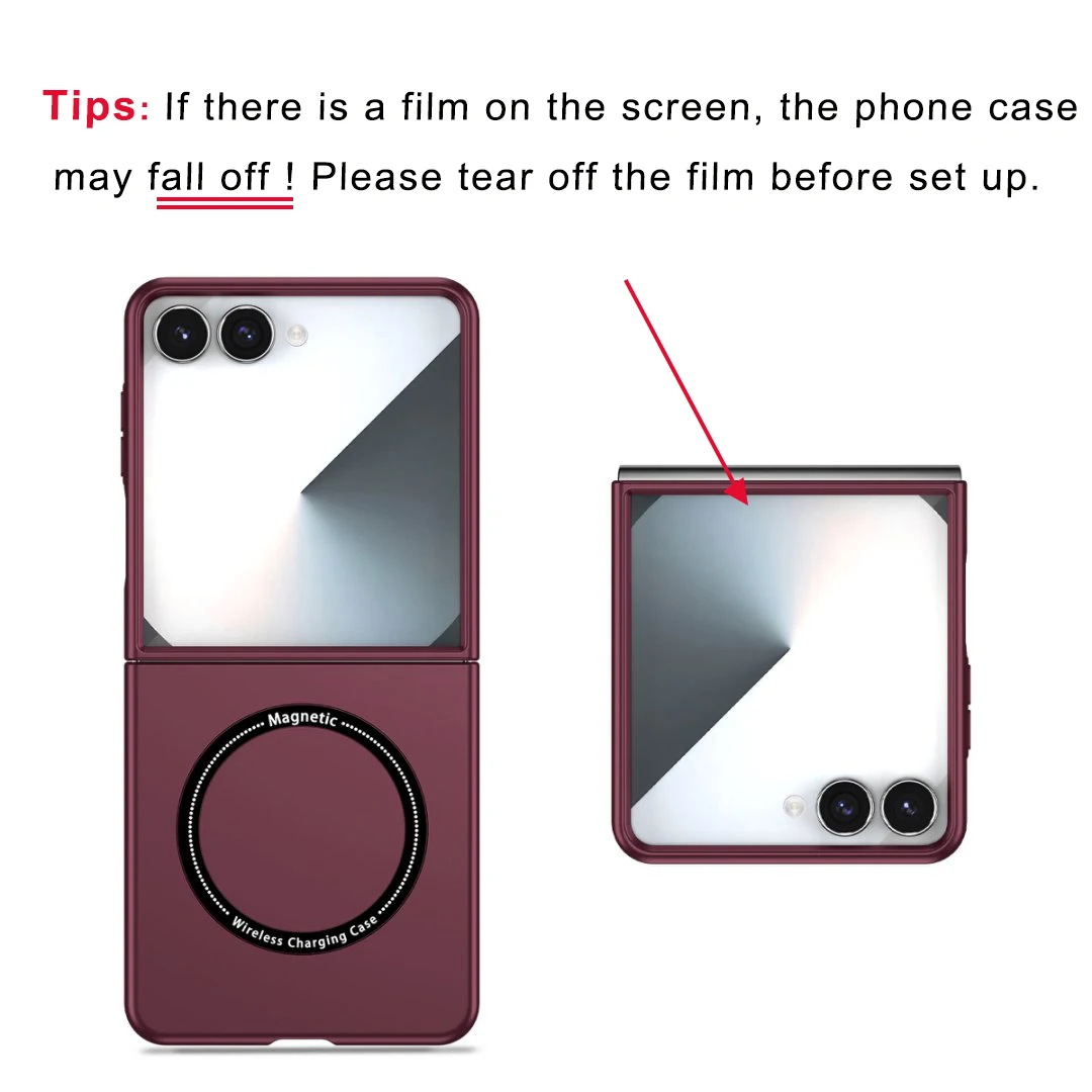 جراب لهاتف Galaxy Z Flip7، غطاء هاتف رفيع للغاية للشحن اللاسلكي ومضاد للصدمات، خفيف الوزن، غطاء حماية صلب 5/6 #6
