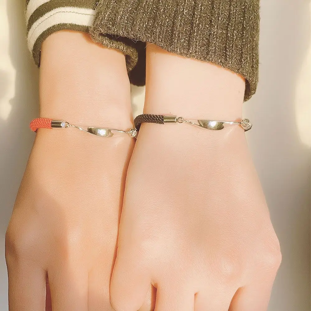 Jewelry Accessories Jewelry Forever Love Wave Weaving Rope Alloy Mobius Ring Hand Rope Friend Bracelet Couples Bracelets