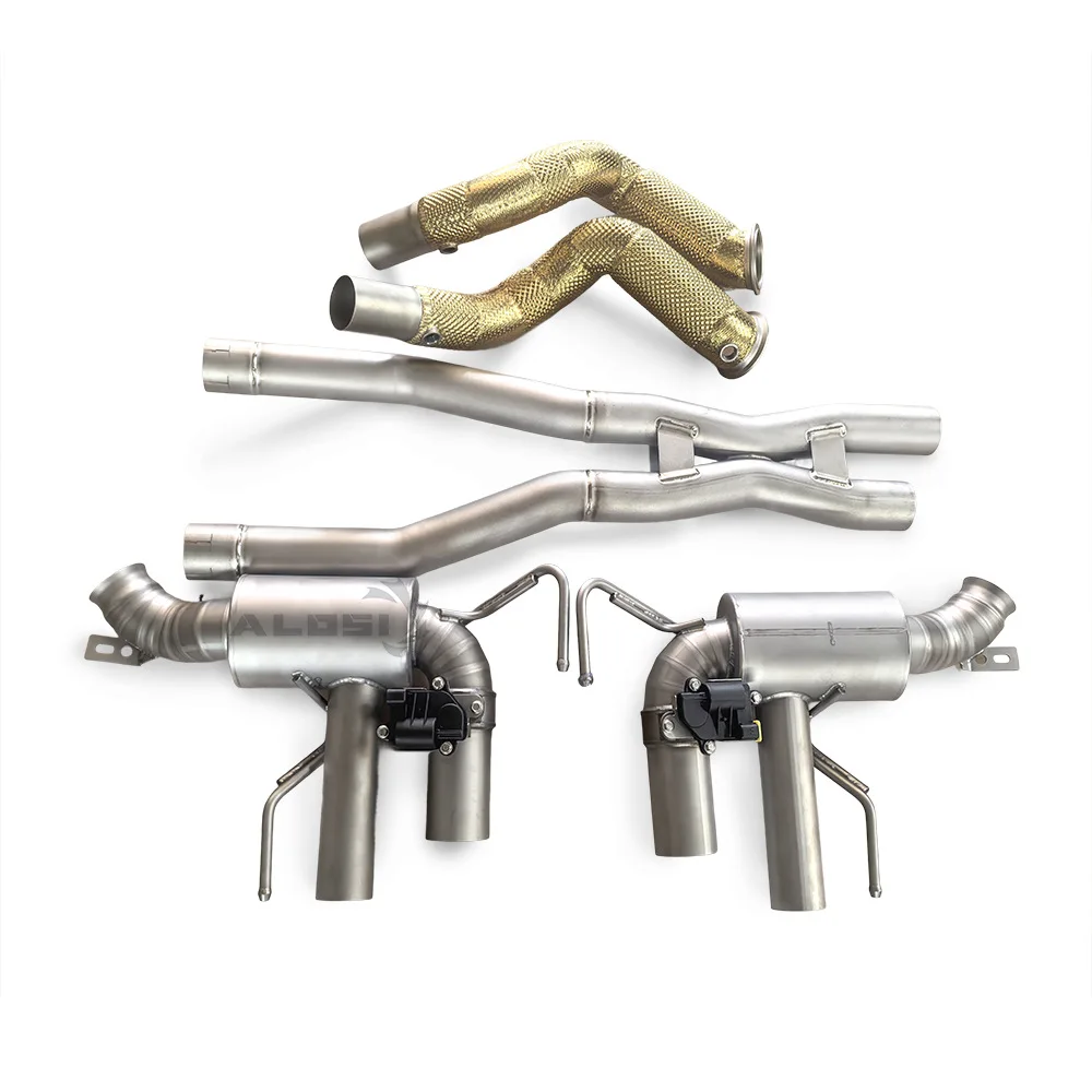 Suitable for Ferrari Roma 3.9T 2020-2024 Titanium with Stainless Steel Insulated Lower Tube Performance Exhaust Valve