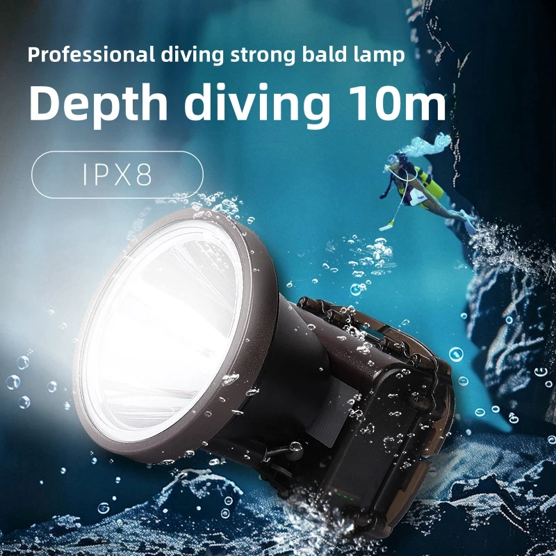 

Q7 Dive Headlamp High-intensity Charging Super-bright Waterproof Long-lasting Head-mounted Special for Outdoor Underwater Use