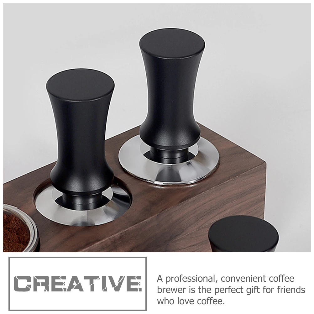 

Espresso Tamper Coffee Ground Machine Accessories Squeezer Black Stainless Steel Handheld Office