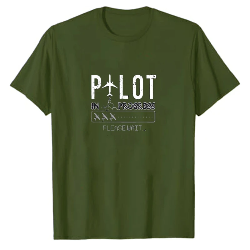 In Progress Funny Future Aviation Airplane T-Shirt Gift for Lover Unisex Vintage Classic Fashion Streetwear Crewneck Short-sleev